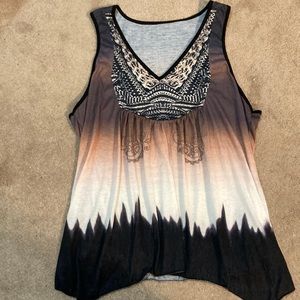 Xl stretchy ombré shirt